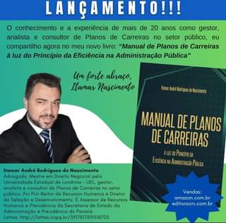 Lançamento de livro: Manual de Planos de Carreiras. NASCIMENTO, Itamar.
