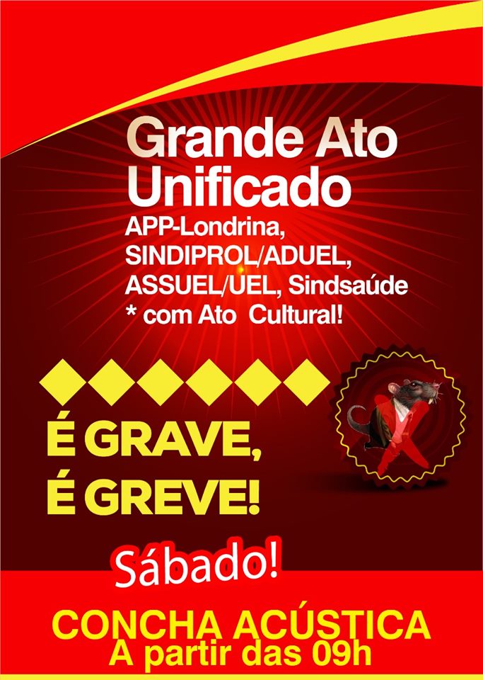 SERVIDORES PROMOVEM ATO PÚBLICO CONTRA PROPOSTA "ABSURDA" DE RATINHO