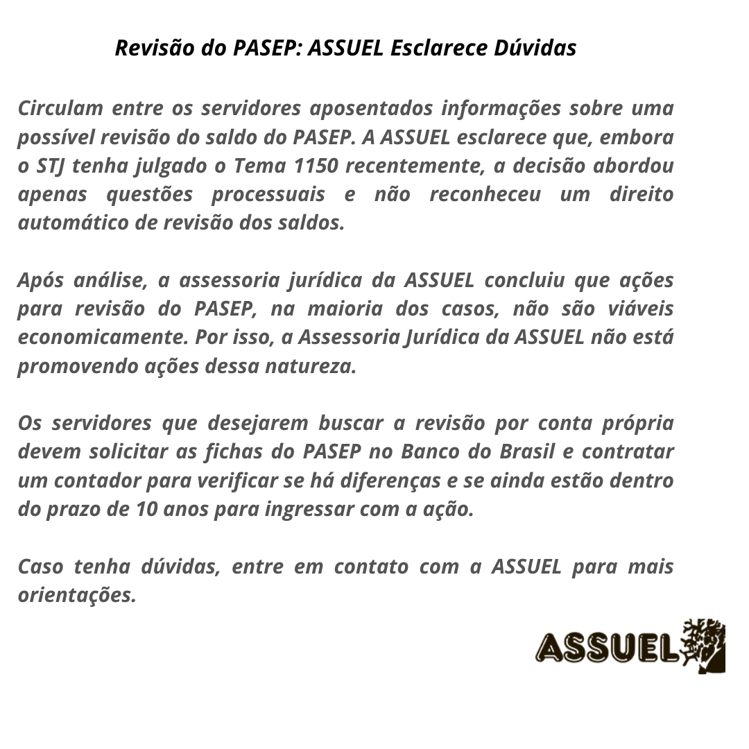 REVISÃO PASEP