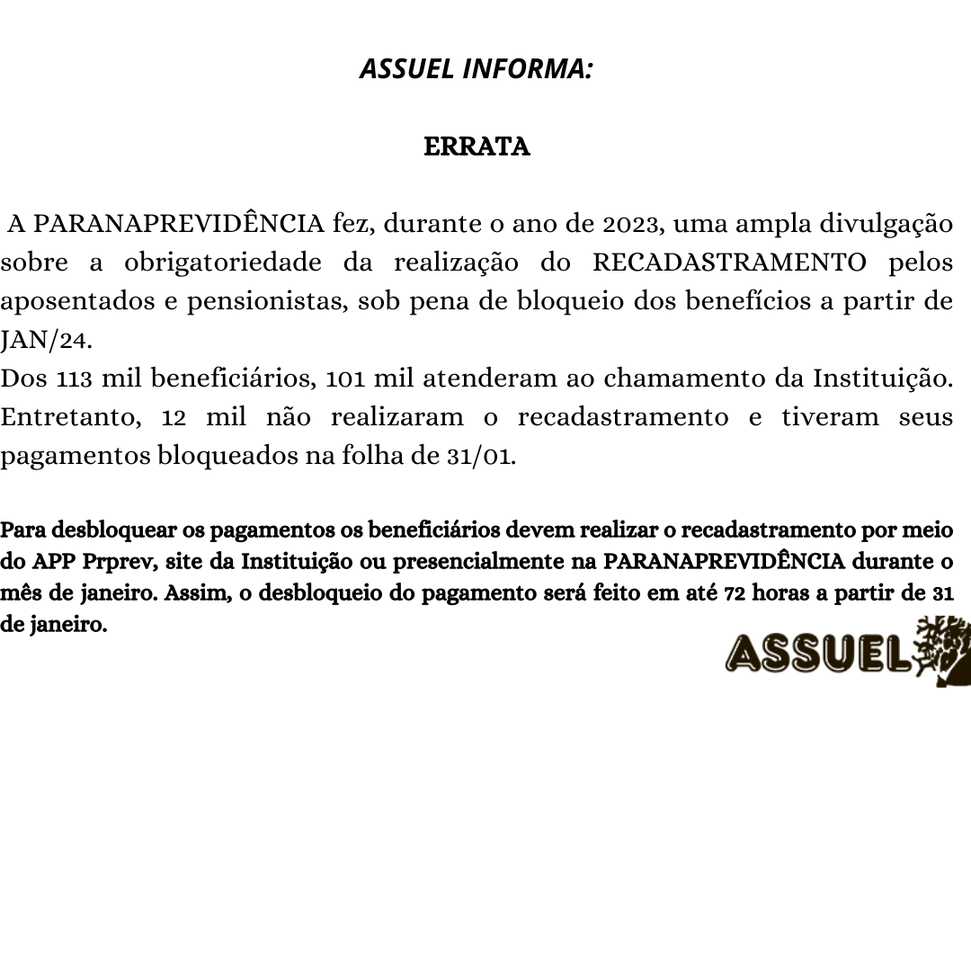 RECADASTRAMENTO
