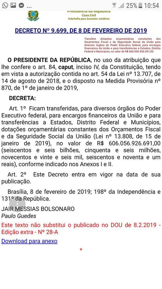 GOVERNO FEDERAL TRANSFERE MAIS DE 6 BILHÕES DA PREVIDÊNCIA PARA PAGAR DIVIDAS