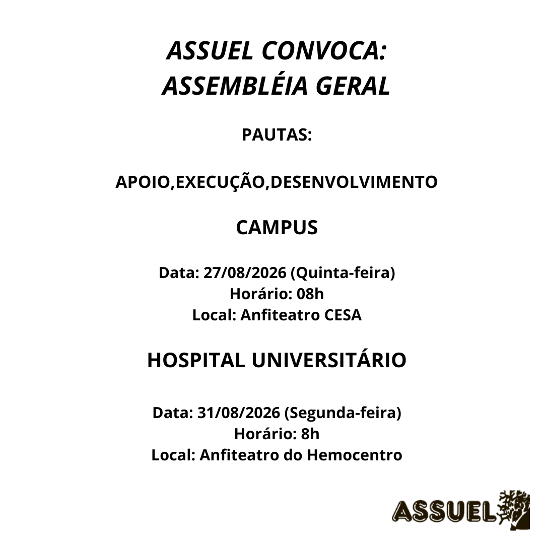 ASSUEL CONVOCA ASSEMBLEIA GERAL